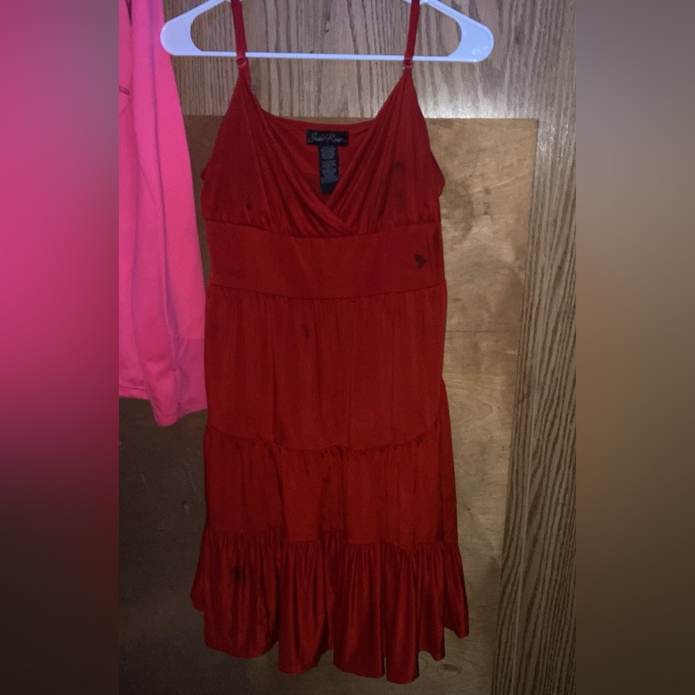 Abrand Vibrant Red Midi Dress